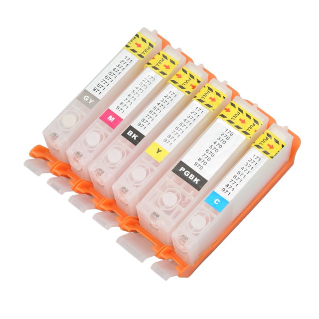 Printing Ink 5Pcs Ink PGBK BK C M Y 5 Colors Smoothly Output Reusable Printing Ink