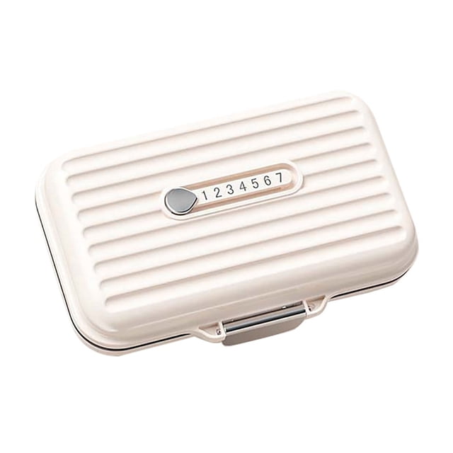 FHBVT Safe Portable Medication Organizer 7 Days 3 Meals a Day Pill Reminder Box Compact Mini Candy Size for Travel Daily Use Elderly Adults Medication Management Small Pill Dispenser Storage Box