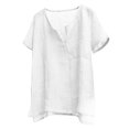 thumbnail image 1 of Shirts for Men, Mens Fashion Casual Pullover Simplicity Solid Color Short Sleeve V-Neck Blouses, 1 of 5