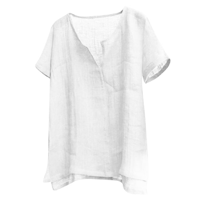 Shirts for Men, Mens Fashion Casual Pullover Simplicity Solid Color Short Sleeve V-Neck Blouses