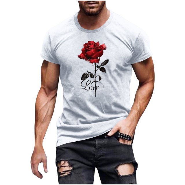 Weiqiqre T-Shirts pour Homme T-Shirt à Imprimé Graphique Col Rond Manches Courtes T-Shirt Décontracté Hauts