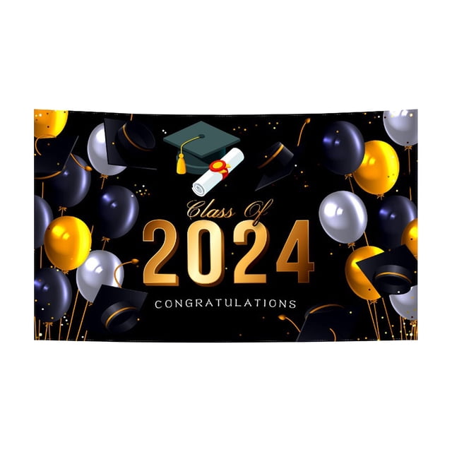 Qocolhg Graduation Decorations Class of 2024 Graduation Decorations Congratulations Graduation Banner Graduation Banner Graduation Decorations Graduation Photo Backgrounds Graduation Party Supplies