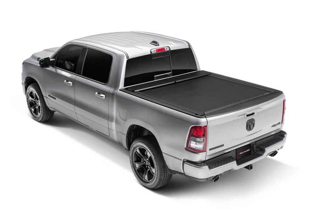 Roll-N-Lock Couvercle de Tonneau BT448A Série A; Rétractable Manuel; Verrouillable; Revêtu de Poudre Noire; Aluminium