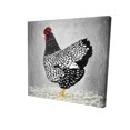 thumbnail image 1 of Poule wyandotte Noir et Blanc - Toile 36"x36 Pouces - Impression à la Demande, 1 of 5