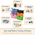thumbnail image 3 of ComfiTime Makeup Bag - 6 Pack Travel Pouch, Waterproof Cosmetic Pouch, Cosmetic Bag, Small Travel Makeup Bag, Makeup Pouch, Toiletry Bag for Women, Men and Kids, Multi-Purpose Nylon Zipper Bag, 3 of 12