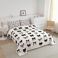 thumbnail image 3 of Erosebridal Cool Bow Tie Bedding Sets Toddler with Comforter, Chic Bowknot Duvet Insert, Black and White, Reversible 2 Pieces, 3 of 7