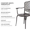 thumbnail image 2 of Kinger Home Chaises de Patio Extérieures en Aluminium Moulé en 2 Pièces, Chaises de Patio, Sièges de Patio, Chaises pour l'Extérieur, Design Tissé, Résistant à la Rouille - Bronze, 2 of 6
