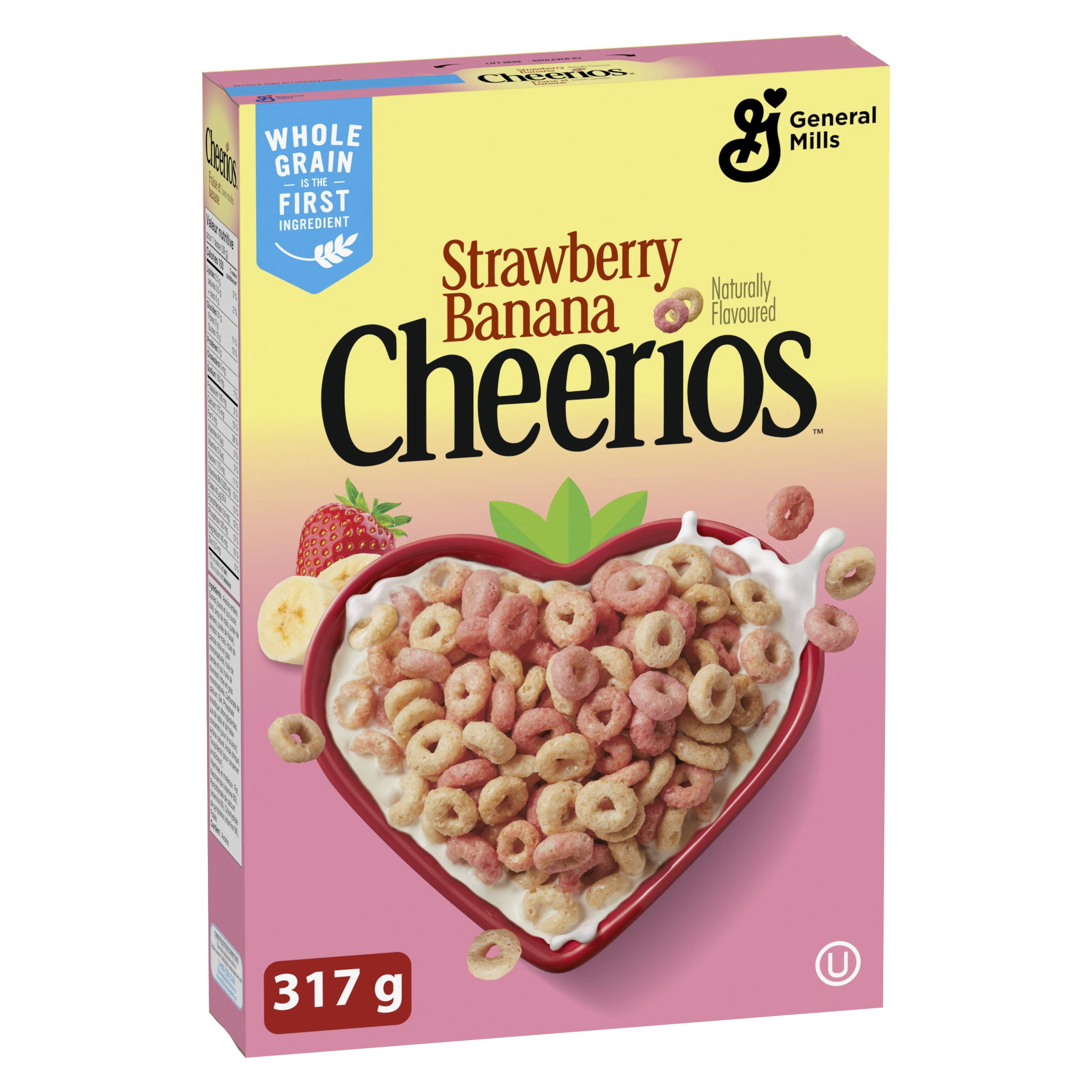 Cheerios Naturally Flavoured Strawberry Banana Cereal, 317 g