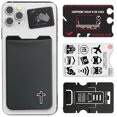 thumbnail image 1 of Gecko Travel Tech Phone Wallet - Stick On Card Holder Wallet for Cell Phones - Adhesive Card Pocket - CROSS GRAY, 1 of 1