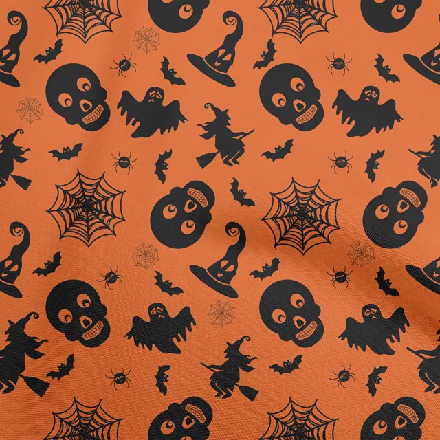 oneOone Tissu en Viscose Chiffon Brun Rouille Matériel de Robe d'Halloween Tissu Imprimé Tissu au Mètre 42 Pouces de Large