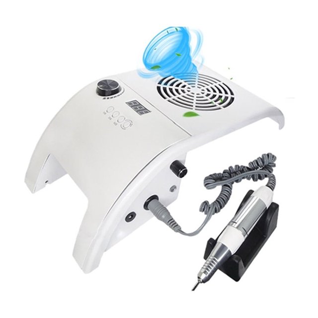 Multifunctional 35000RPM Electric Nail File Manicure Machine Vacuum Cleaner 48W UV LED Nail Lamp Quickly Dry All Nail Polish