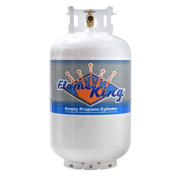 Flame King Propane Tank YSN301 DOT And TC Portable Tank; 30 Livres Capacity; 23.7 Pouces Height x 12.3 Pouces Diameter; 6.5 Pouces Collar Diameter; X-Ray And Hydrostatic Testé; Pre-Purged Vacuum