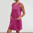 thumbnail image 3 of FAIWAD Robes d'Été pour Femmes 2024 Décontractées Sans Manches Robe Débardeur d'Été avec Poches Robe Mini Bohème de Plage, 3 of 7