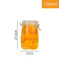 thumbnail image 3 of Transparent  Glass Snap Storage Jar Household Kitchen Sealed Jar Grain Storage Box Tea Tin Multi-purpose Containe, 3 of 3