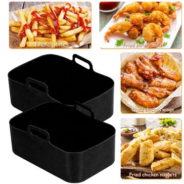 Pot en Silicone pour Friteuse à Air Chaud pour D, 2 Pcs Doublure en Silicone Réutilisable pour Friteuse à Air Accessoires pour Friteuse à Air Innovation Moderne