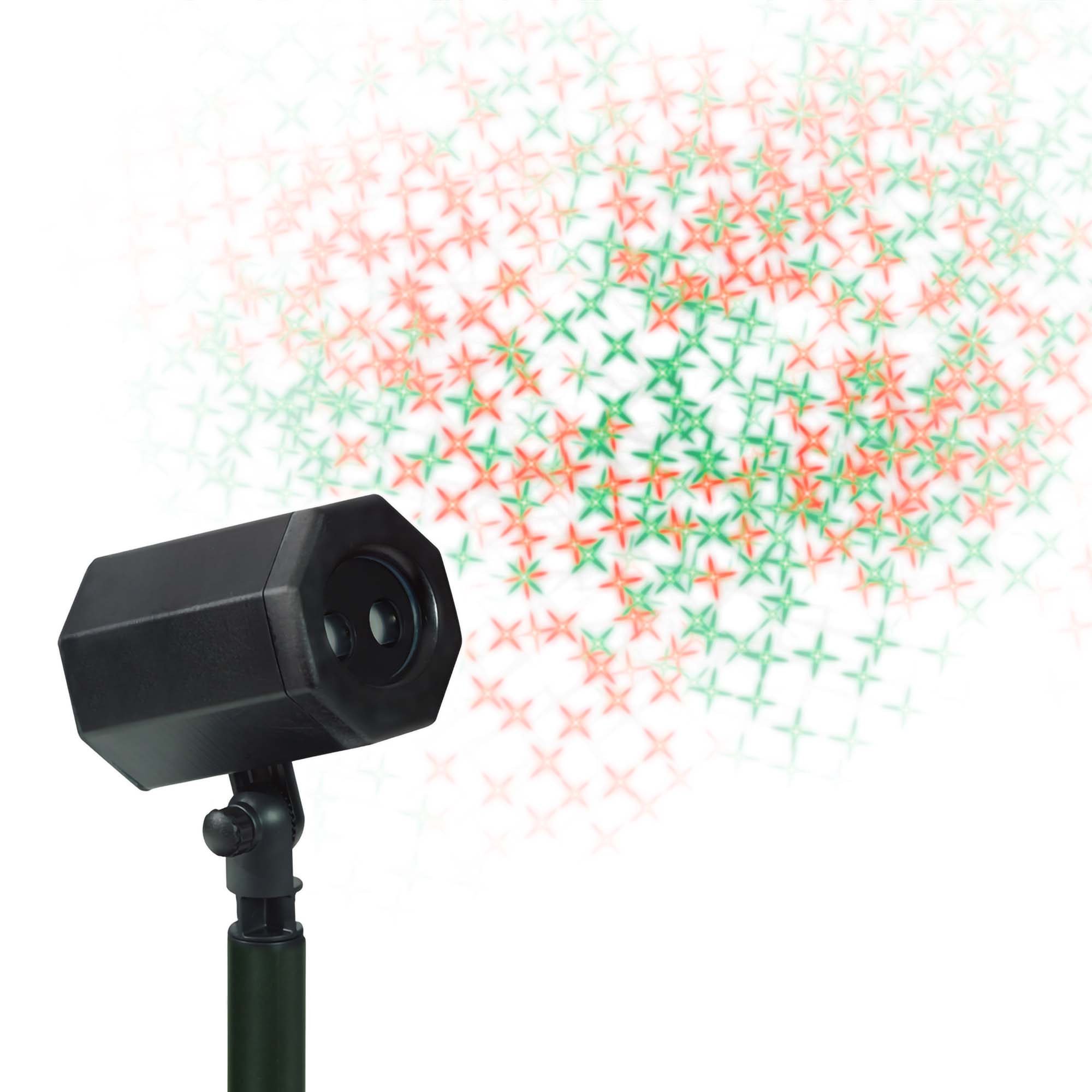 EZ-Illuminations Lumières de Noël pour projecteur laser à étoiles animées multicolores, 3200 pieds carrés