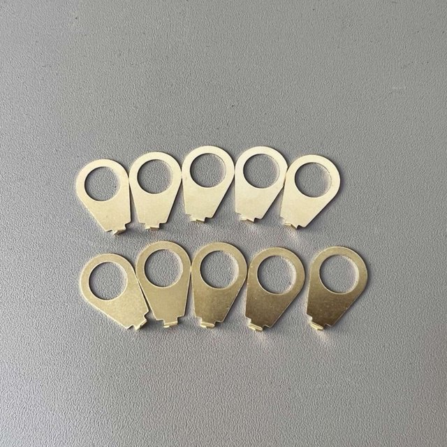 Luckyn 10 Pcs Guitar Knobs Pointer Plate Indicator Washers for Gibson LP Electric Guitar, Guitar Knobs Pointer Plates Gold