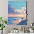 thumbnail image 4 of Couple Beach Sunset Canvas Wall Art 15.75x11.81 Inches, 4 of 8