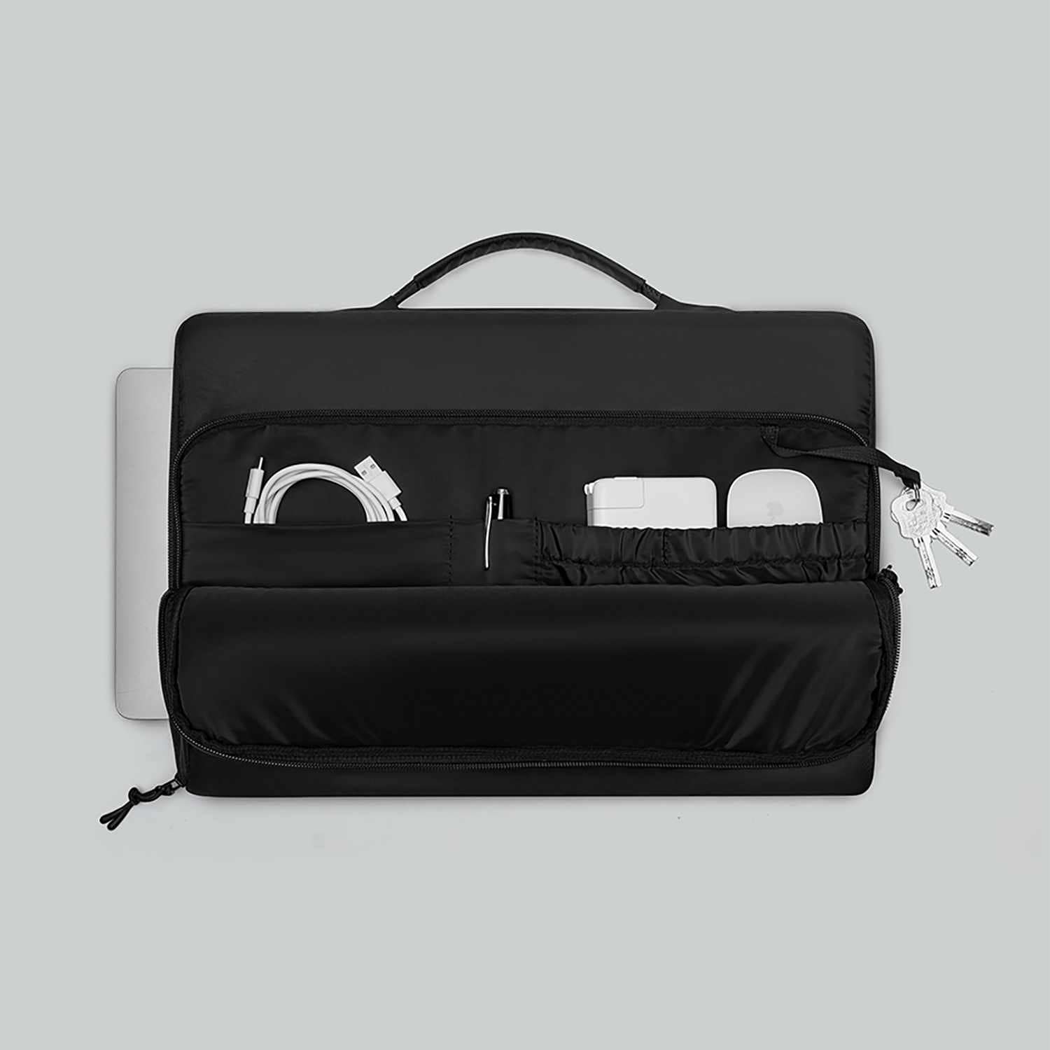 Gaston Luga Dash Cushioned Briefcase 16" | Fits Laptops 11″- 16″ | Black
