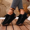 thumbnail image 3 of Mocassins à Plateforme Compensée Style Penny Espadrilles Mode pour Femmes 2025 Automne en Suède Largeur Grand Chaussures de Marche Décontractées, 3 of 8