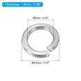 thumbnail image 2 of Unique Bargains Rondelle à Verrouillage Divisé M6, Lot de 30 Rondelles à Ressort en Acier Inoxydable 304 de 6 mm ID 9,5 mm OD, Ton Argent, 2 of 5