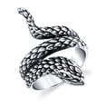 thumbnail image 1 of Mens Sterling Silver 925 Oxidized Ring Mamba Snake, 1 of 2