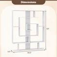 thumbnail image 3 of Costway Bibliothèque à 7 Niveaux, Étagère Géométrique avec 2 Trousses Anti-Basculement, Brun Rustique, 3 of 10