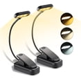 thumbnail image 1 of Anpro 2 Pack Rechargeable Book Light 6 LED, 3 Brightness Levels Lighting & 3 Colour Temperatures, up to 40 Hours Reading, Lightweight Clip on Reading Lights for Books in Bed, 1 of 8