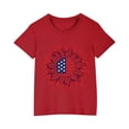 thumbnail image 2 of MKOSPLRT T-Shirt Drapeau des États-Unis pour Fille Garçon Manches Courtes Col Rond T-Shirts à Fleurs T-Shirts Graphiques Fête de l'Indépendance Cadeaux Joyeuse Journée du Souvenir, 2 of 9