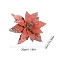 thumbnail image 3 of Gold Powder Sequin Velvet Christmas Flower 31cm Simulation Flower Christmas High End Gold Decorative Flower, 3 of 6