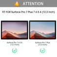 thumbnail image 5 of OMOTON Protecteur d'Écran Compatible avec Surface Pro 7 / Surface Pro 6 / Surface Pro (5e Gén) / Surface Pro 4 [12.3 Pouces] - [Verre Trempé] [Haute Réspontivité] [Résistant aux Rayures] [Haute Définition], 5 of 5