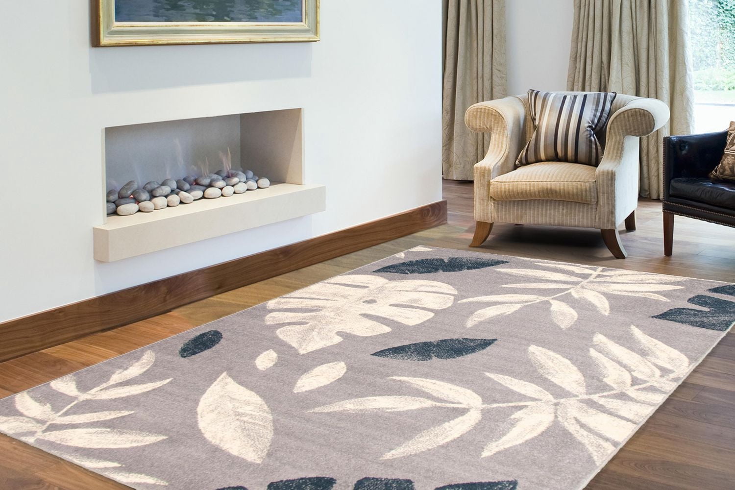 ECARPET Floral Area Rug for Living Room, Bedroom, Nursery, Kids Room, Presly Collection