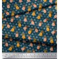 thumbnail image 3 of Soimoi Poly Georgette Fabric Tree & Pine Fruits Printed Craft Fabric by The Yard 52 Inch Wide, 3 of 3