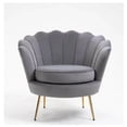 thumbnail image 3 of Heavenly Collection Lot de 2 Fauteuils d'Appoint Velours pour Salon Chambre Coiffeuse, Gris, Style Glamour, 3 of 9