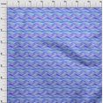 thumbnail image 4 of oneOone Cotton Poplin Twill Medium Blue Fabric Abstract Stripe Craft Projects Decor Fabric Printed By The Yard 56 Inch Wide, 4 of 4