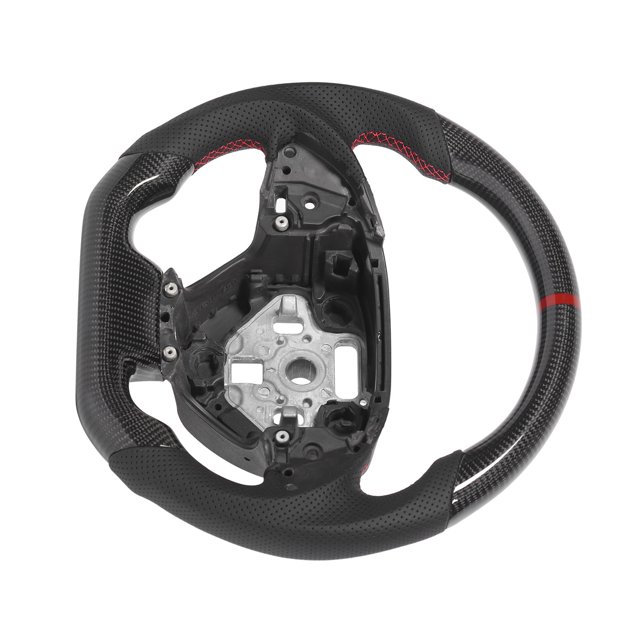 Flat Bottom Steering Wheel Steering Wheel For Camaro Steering Wheel Replacement Custom Carbon Fiber Steering Wheel Nappa Perforated Leather Fit For Camaro 2016-2021