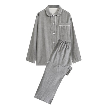 Amzcrzy Lounge Ensembles pour Femmes Vêtements d'Intérieur Décontractés pour Femmes Hauts à Manches Longues Pantalons Col Rabattu Pyjamas de Nuit Ensembles Vêtements de Détente pour Femmes Ensembles de Pyjamas pour Dames Tenues de Vacances pour Femmes