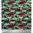 thumbnail image 1 of Soimoi Rayon Crepe Fabric Fish Cartoon Print Fabric by The Yard 46 Inch Wide, 1 of 3
