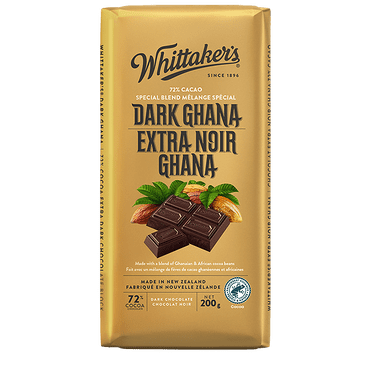 Whittaker's Dark Ghana Chocolate Block, 200 Gram