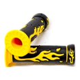 thumbnail image 3 of Krator ATV / PWC Yellow Flame Hand Grips 7/8" Handlebar Compatible with Yamaha Rhino, 3 of 5