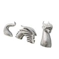thumbnail image 4 of Almencla Three Section Dragon Sculpture Craft Landscape Ornament for Courtyard Garden Silver, 4 of 8