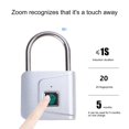 thumbnail image 2 of HLONK Biometric Fingerprint Padlocks Keyless Lock Medium Sized Digital Fingerprint Lock Suitable for Gym Lockers & Outdoor Use, 2 of 7