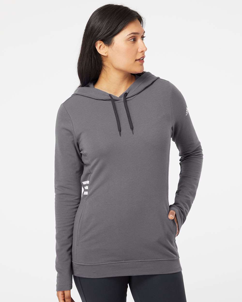 Women`s Lightweight Hooded Sweatshirt, XL, Grey Five