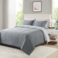 thumbnail image 1 of Mainstays All in One Reversible Comforter and Sheet Set, 7-Piece, Double, Gray, 1 of 8
