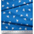 thumbnail image 3 of Soimoi Blue Moss Georgette Fabric Artistic Floral Fabric Prints By Yard 42 Inch Wide, 3 of 5