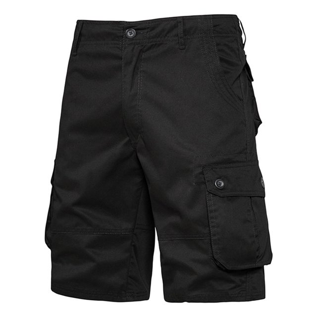 LSLJS Short de Sport Mode Homme Multi-Poches Décontracté Été Uni avec Fermeture Éclair, Vêtements d'Été pour Hommes