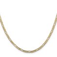 thumbnail image 3 of 14k Yellow Gold 18 Inch 3mm Concave Figaro Chain Necklace Pendant Charm, 3 of 9