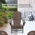 thumbnail image 3 of Gymax Chaise Adirondack de Patio en HDPE Chaise Longue d'Extérieur avec Ottoman Rétractable Café, 3 of 7