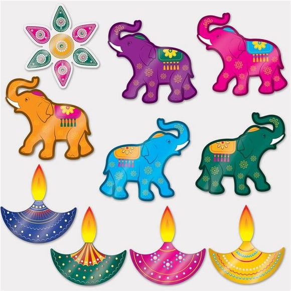 Beistle 53676 Foil Diwali Cutouts