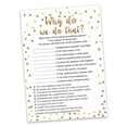 thumbnail image 2 of Inkdotpot Gold ConfettiWhy Do We Do That 50-Pack Bridal Wedding ShowerGameBachelorette Party ActivityGameCards, 2 of 7